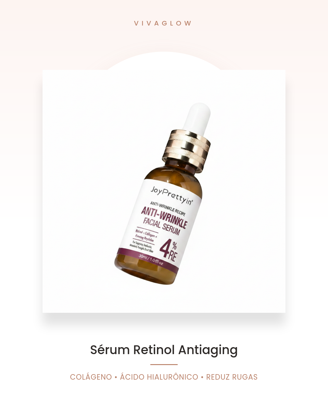 Sérum Retinol Antiaging com Colágeno e Ácido Hialurônico — Reduza Rugas