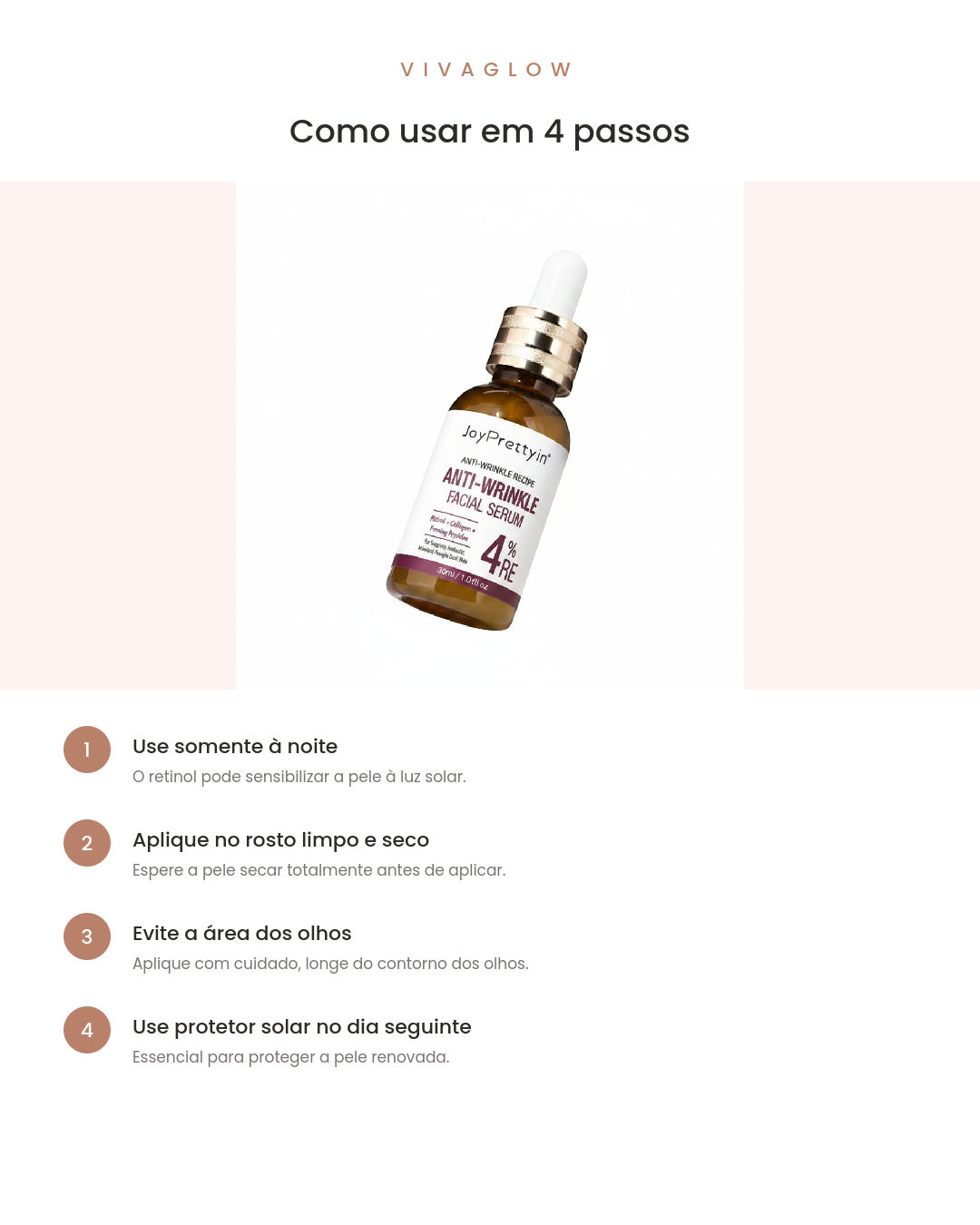 Sérum Retinol Antiaging com Colágeno e Ácido Hialurônico — Reduza Rugas
