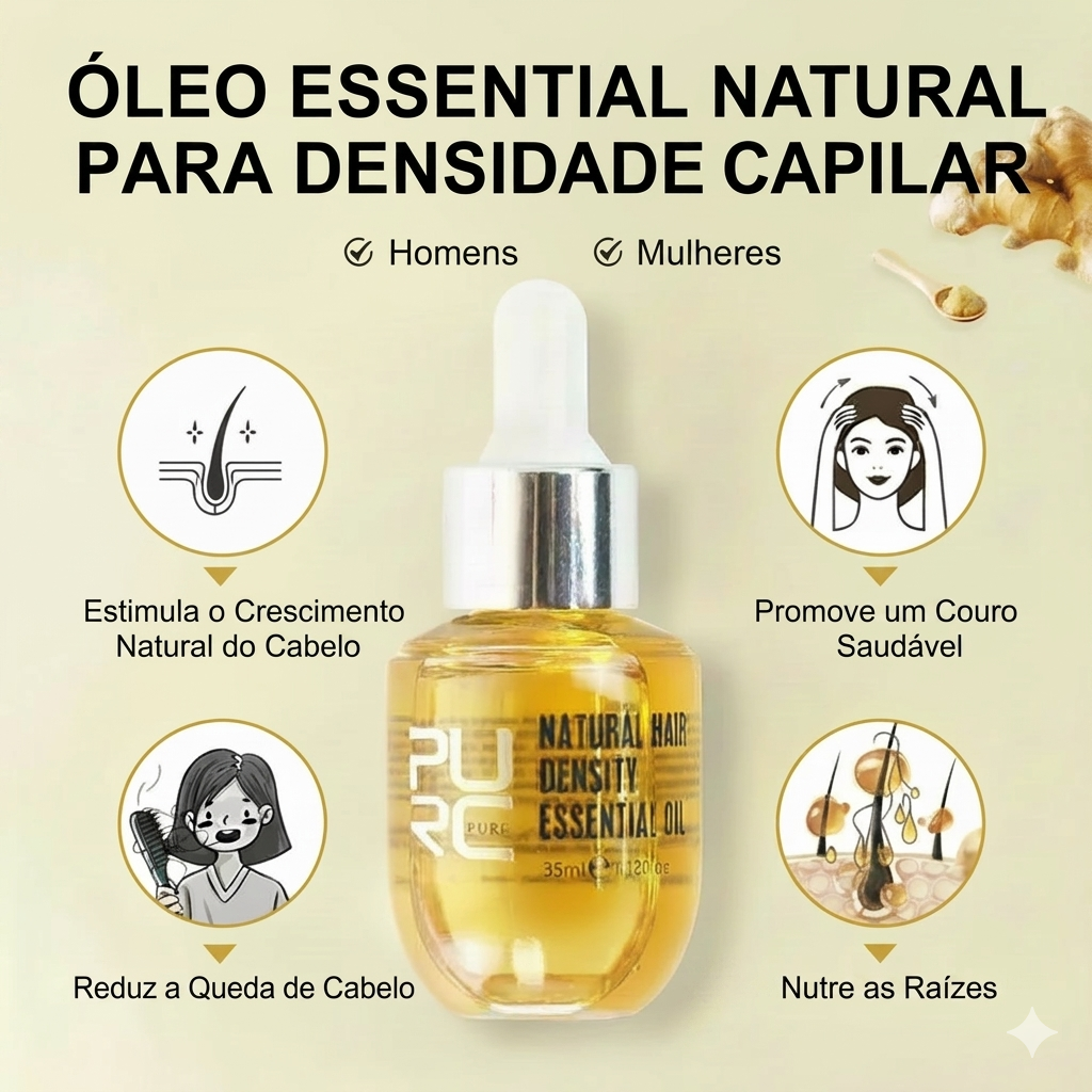 Óleo de Crescimento Capilar PURC antiqueda