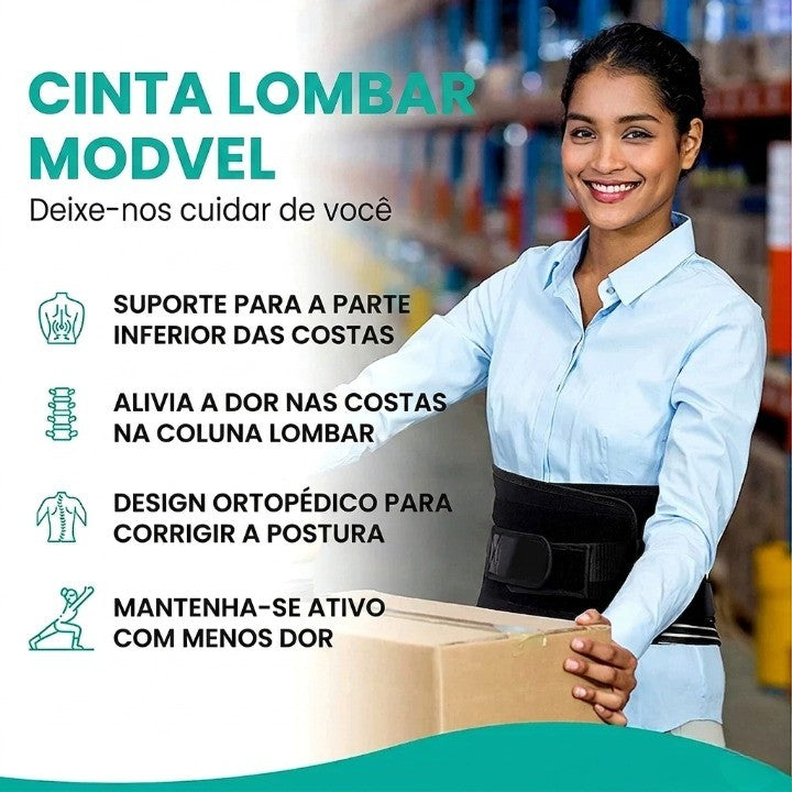 Cinta Modeladora e Suporte Lombar Ergonômico