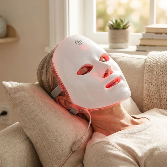 Máscara Facial LED 7 Cores Recarregável – Cuidado Estético em Casa