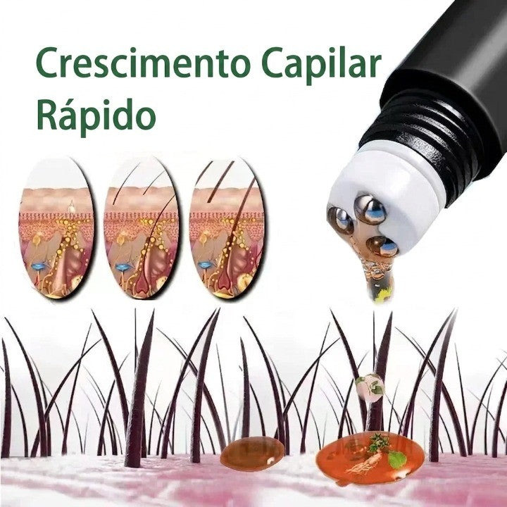 Sérum de Crescimento com Biotina e Óleos Essenciais - Tratamento Anti-Queda Masculino